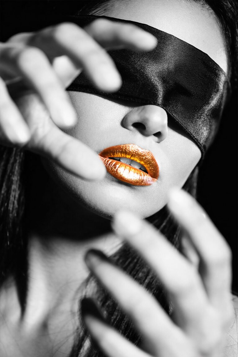 surrealist lips wall art print | mysterious art