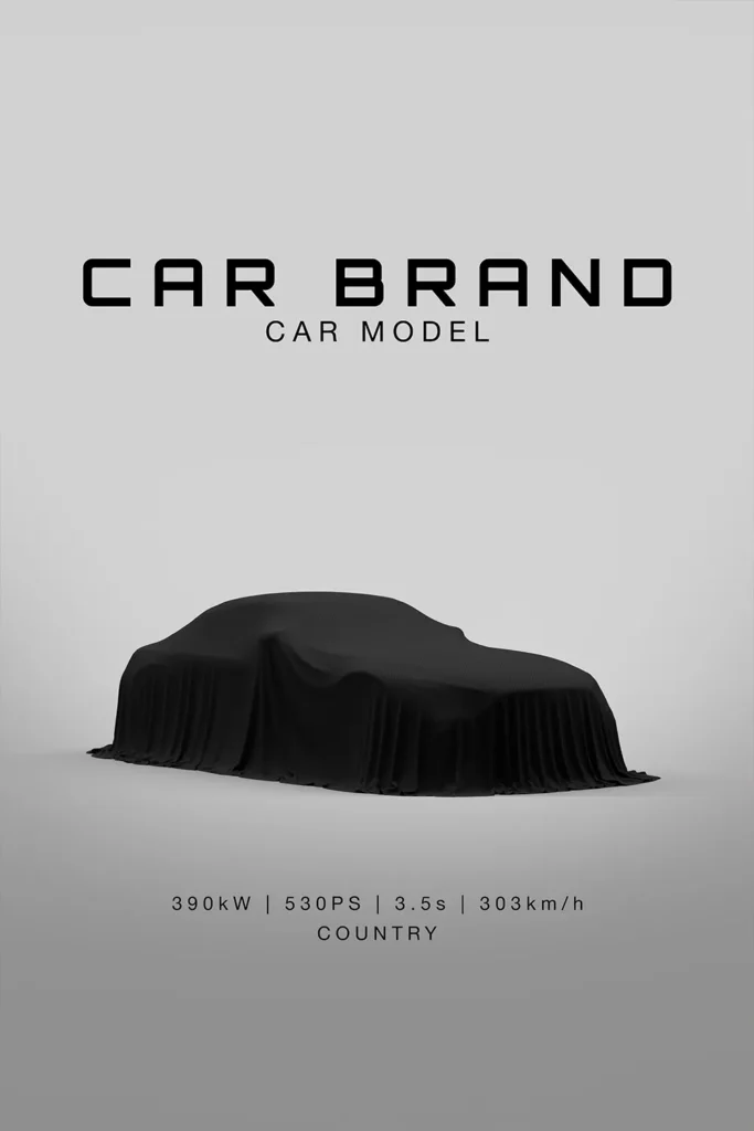 custom minimalist car side poster white (copy)