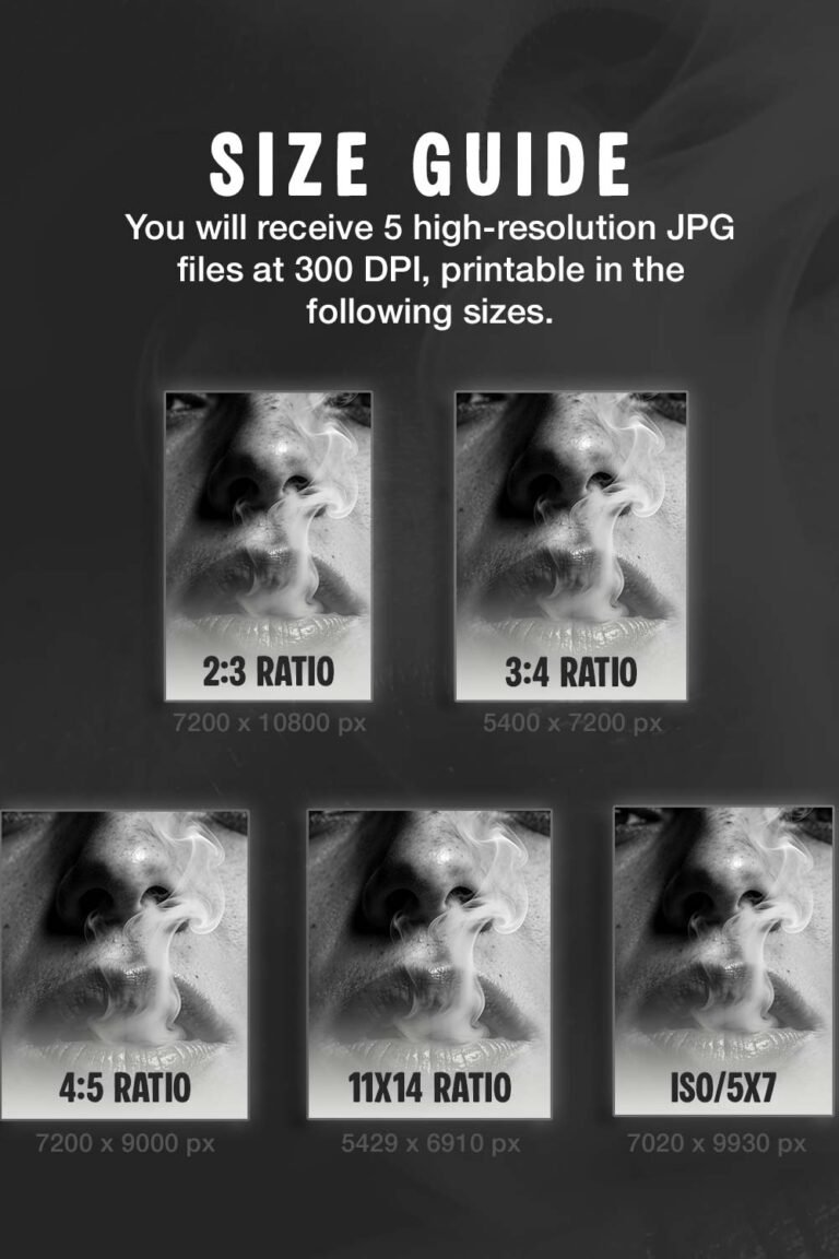 black and white smoke art | dramatic monochrome portrait