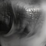 black and white smoke art | dramatic monochrome portrait