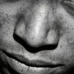 black and white portrait young man