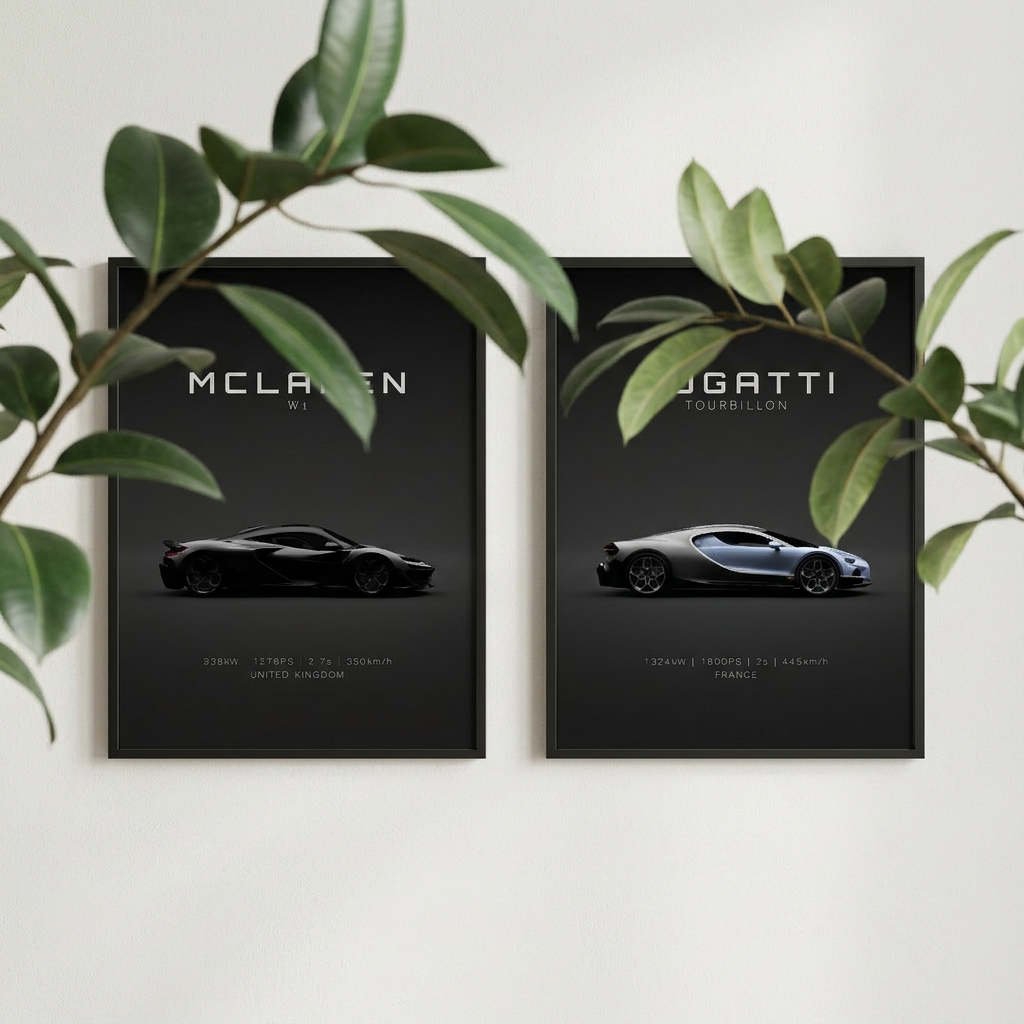 custom minimalist car detail poster