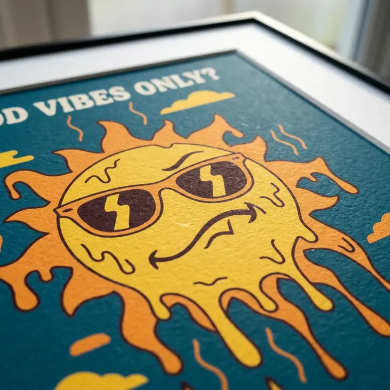 Close-up of a high-quality digital wall art print on heavyweight fine art giclée paper.