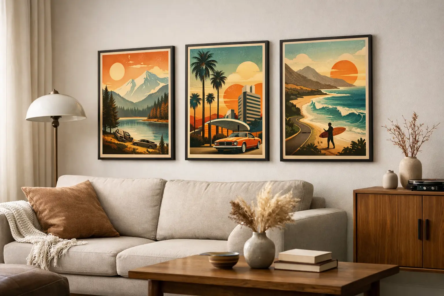 Retro Poster Prints for Living Room Style